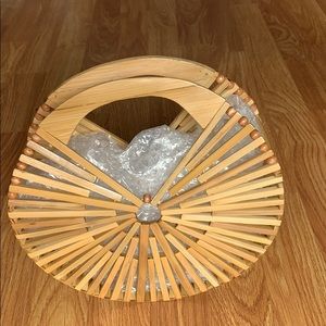 Round Bamboo Clutch